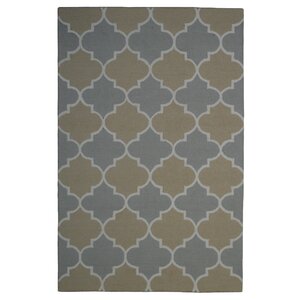 Wool Hand-Tufted Rust/Silver Area Rug
