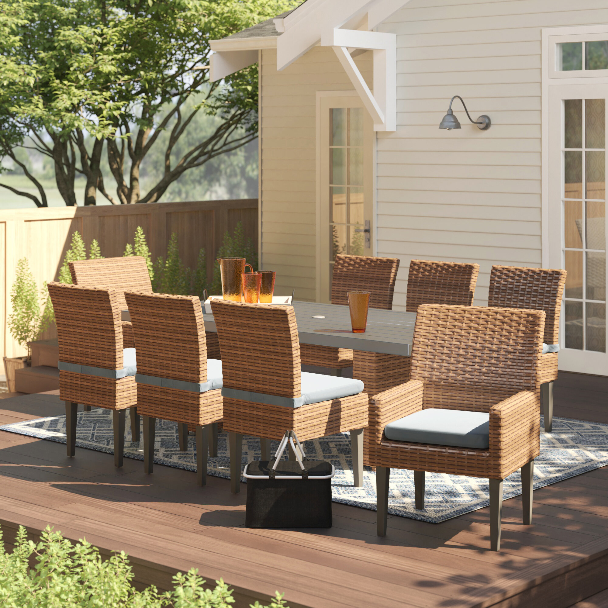 wayfair 9 piece patio dining set