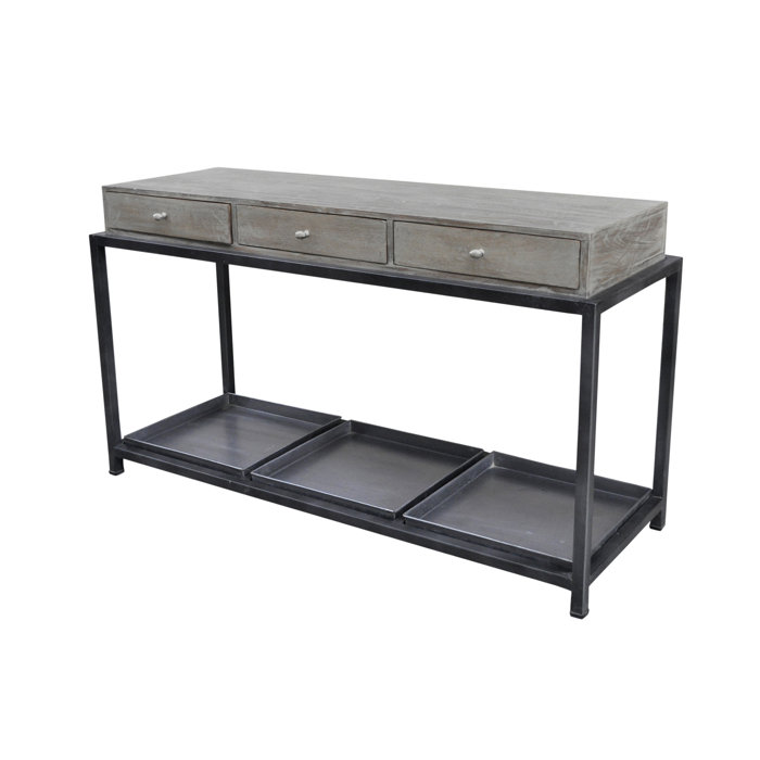 Gracie Oaks Morrissey Bickerton Box Metal Console Table With Storage Morrissey Bickerton Box Metal Console Table With Storage