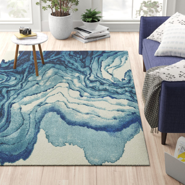 Blue Watercolor Rug Wayfair