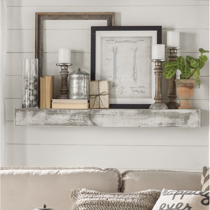 Gracie Oaks Oldbury Naite Floating Shelf In Shabby White Gray
