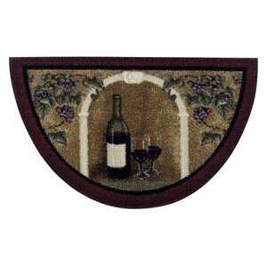 Allgood Wine Kitchen Brown Area Rug