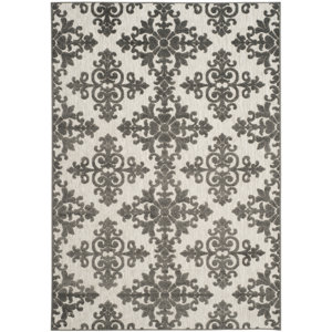 Clarence Gray/Ivory Indoor/Outdoor Area Rug