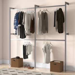 Wall Mounted Clothes Rail Wayfair Co Uk Relax 233cm Wide Clothes Storage System