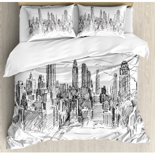 New York City Bedding Sets Wayfair New York Cityscape Duvet Cover Set