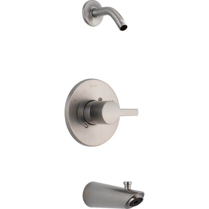 T14461 Sslhd Lhd Delta Compel Tub And Shower Faucet With Trim And Monitor Wayfair