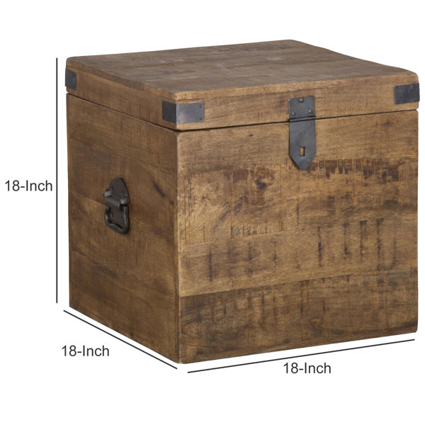 Indian Wood Chest Laundry Chest Treasure Chest Storage Box Mango Wood Red//Blue