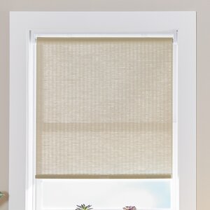 Highland Dunes Origami Pleat Semi Sheer Linen Roller Shade | Wayfair