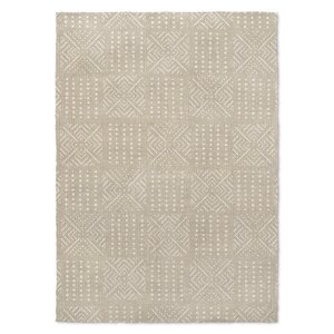 Geometric Cream/White Area Rug