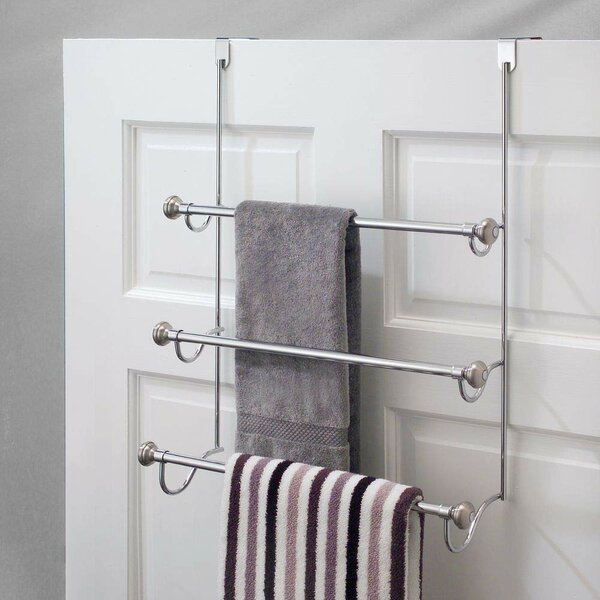 Extendable Over the Door Towel Rack Bar Hanging Holder Cabinet Shelf Rack Rails 