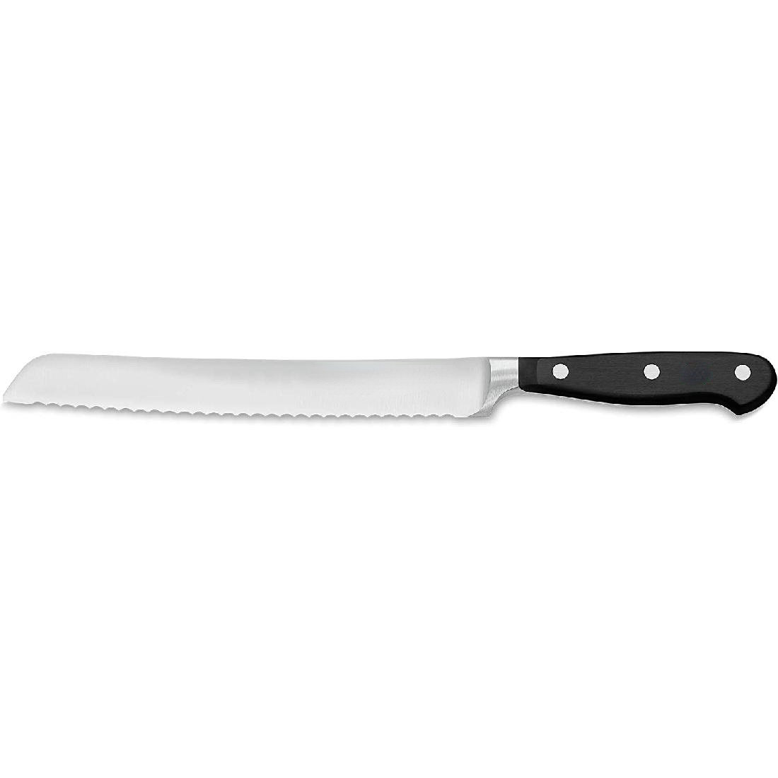 Orchids Aquae Serrated Bread Knife With Full Handle Triple Riveted Synthetic Polypropylene