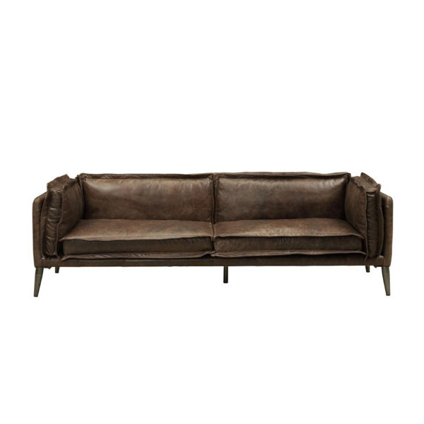 Chocolate Leather Sofa Wayfair