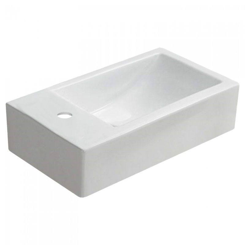 American Imaginations Center Drilling Ceramic Rectangular Wall Mount Bathroom Sink Wayfair