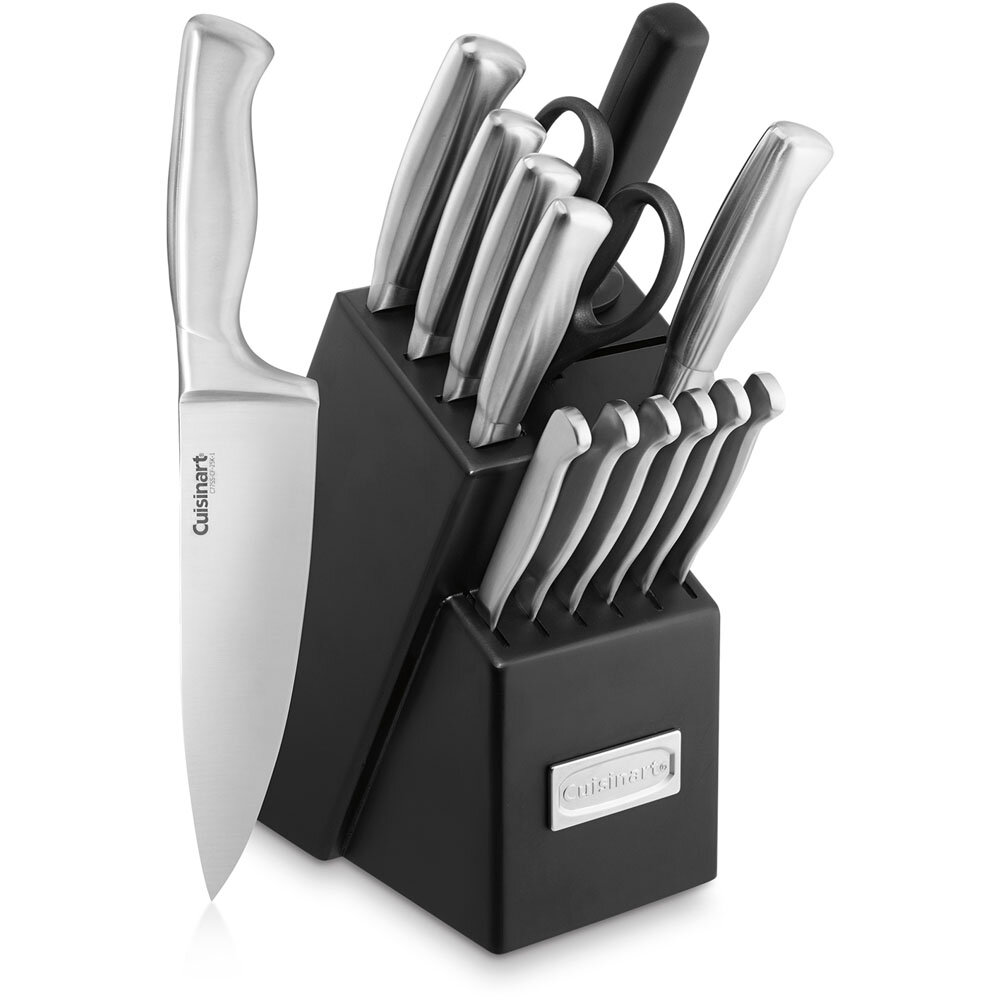 Featured image of post Cuisinart 15 Pc Triple Rivet Knife Block Set - Black / Stainless steel rivets to secure the.