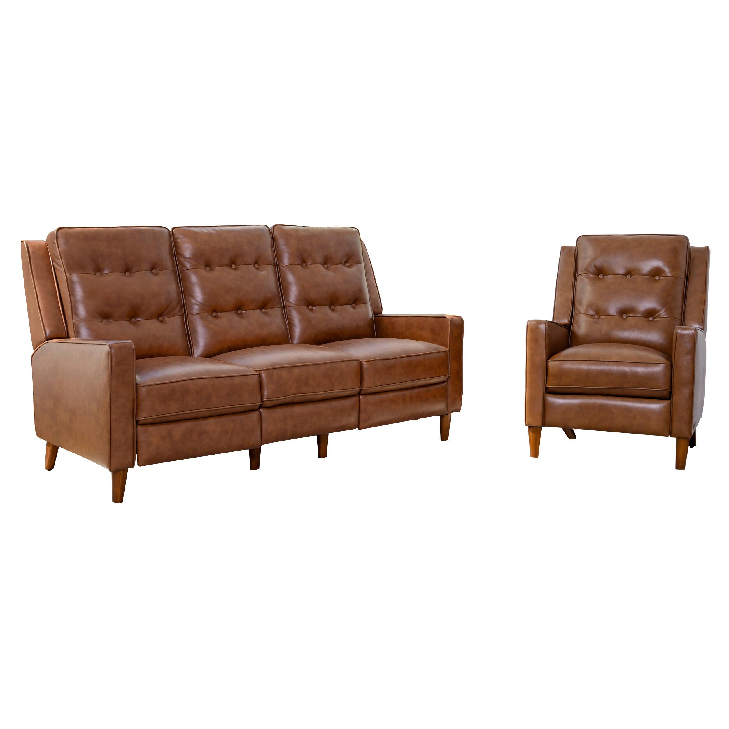 Steelside™ Kaley 2 Piece Genuine Leather Reclining Living Room Set