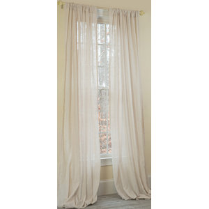 Gloucester Solid Sheer Rod pocket Single Curtain Panel