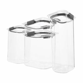Rubbermaid Brilliance Pantry Airtight 4 Container Food Storage Set