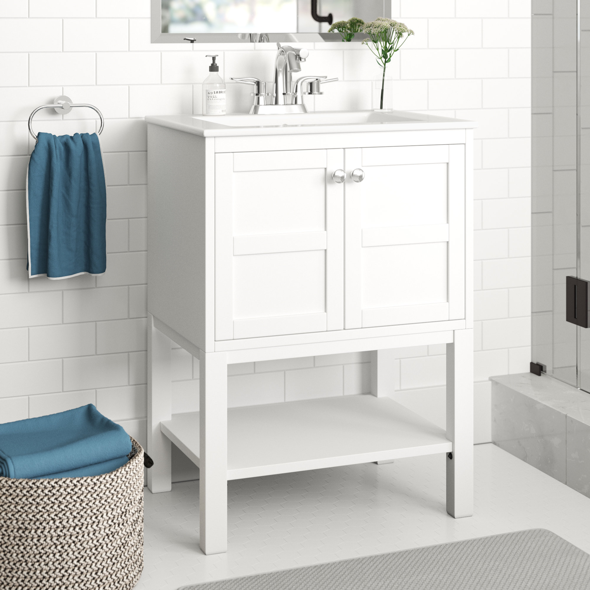 Zipcode Design™ Clinchport 24.38" Single Bathroom Vanity Set & Reviews