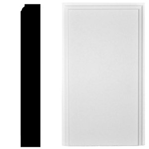 1-1/8 in. x 4-1/2 in. x 8 in. MDF Plinth Block Moulding