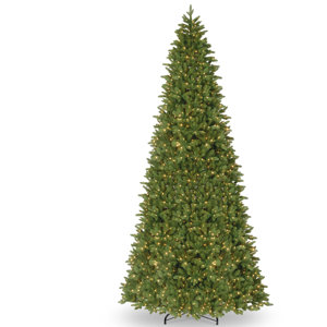 14' Green Spruce Artificial Christmas Tree with 1300 Clear Lights