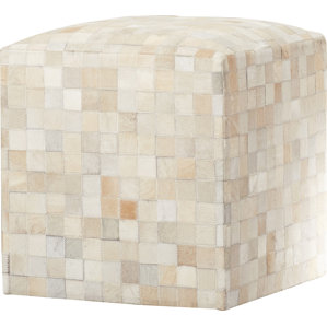 Red Bluff Pouf Leather Ottoman by Tren..