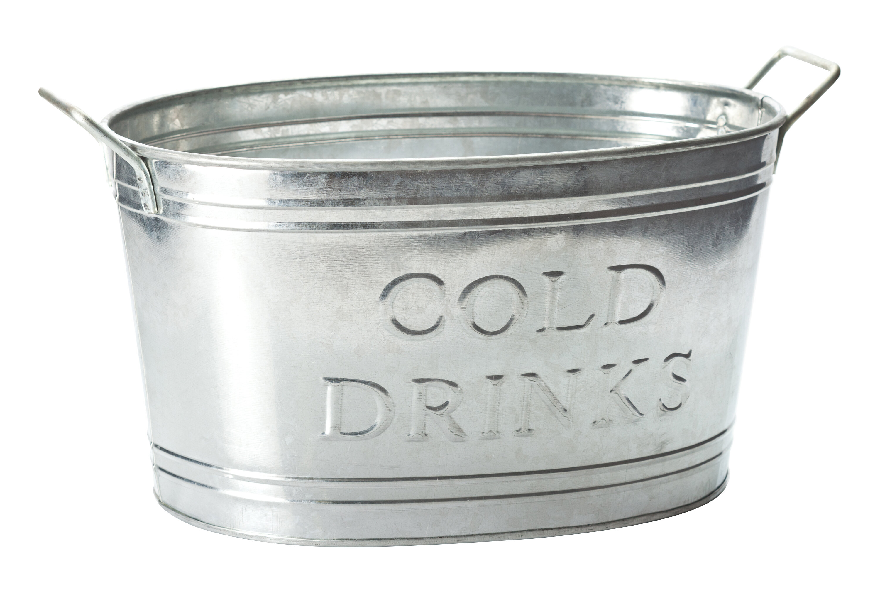 Snediker Galvanized Cold Drinks Oval Tub
