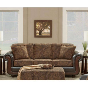 Sofa With Wood Trim Wayfair Boaz Wooden Cuccino Sofa