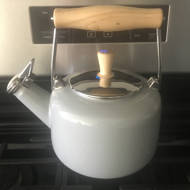 Fog Grey 1.4 quarts Chantal Sven Enamel on Steel Whistling Teakettle