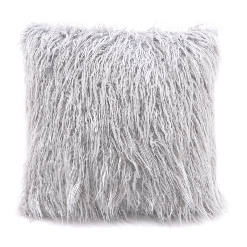 Mercer41 Hollowell Faux Fur Throw Pillow Reviews Wayfair