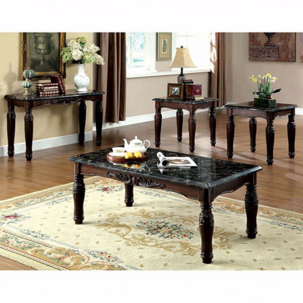 Magnificent 3 piece faux marble coffee table set Astoria Grand Fredrika Faux Marble Top 3 Piece Coffee Table Set Wayfair