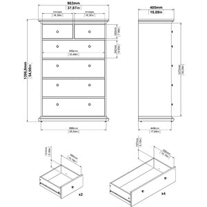 Sand & Stable Vilnius 6 Drawer 37.87