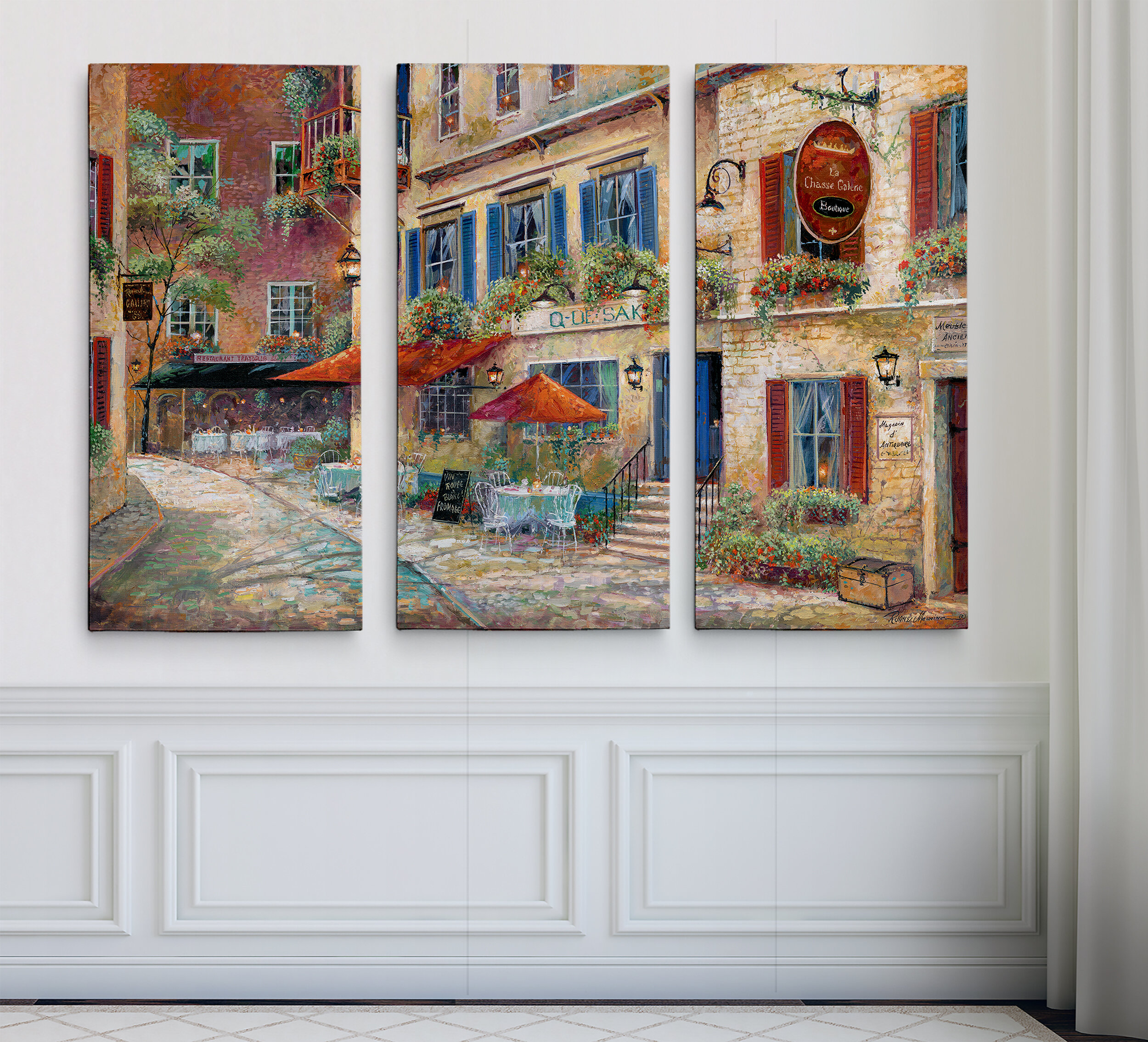 Fleur De Lis Living La Chasse Galerie - 3 Piece Wrapped Canvas Multi ...