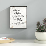 Coffee And Wine Wall Art Wayfair
