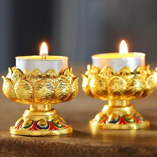 Buddha Shadow Candle Holder Home Decor Diwali Gift Box Temple Aura Art Puja 2 