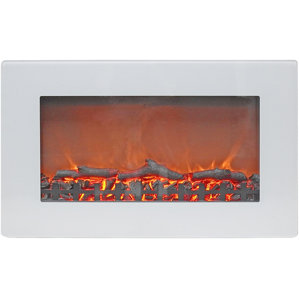 Bevers Wall Mount Electric Fireplace with Remote by Ebern Designs