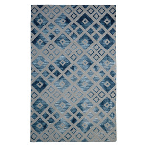 Wool Hand-Tufted Ivory/Blue Area Rug