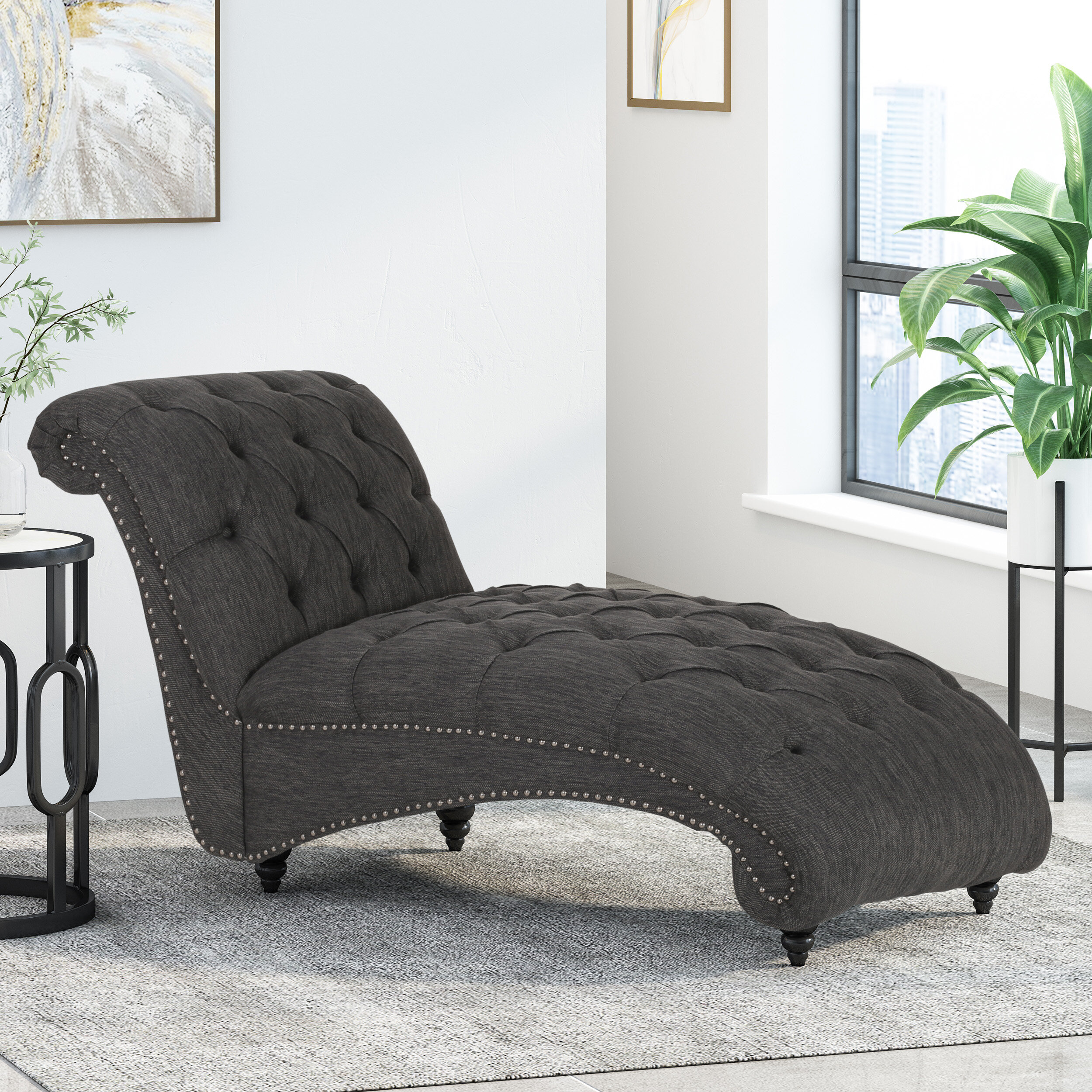 Benzinger Upholstered Chaise Lounge