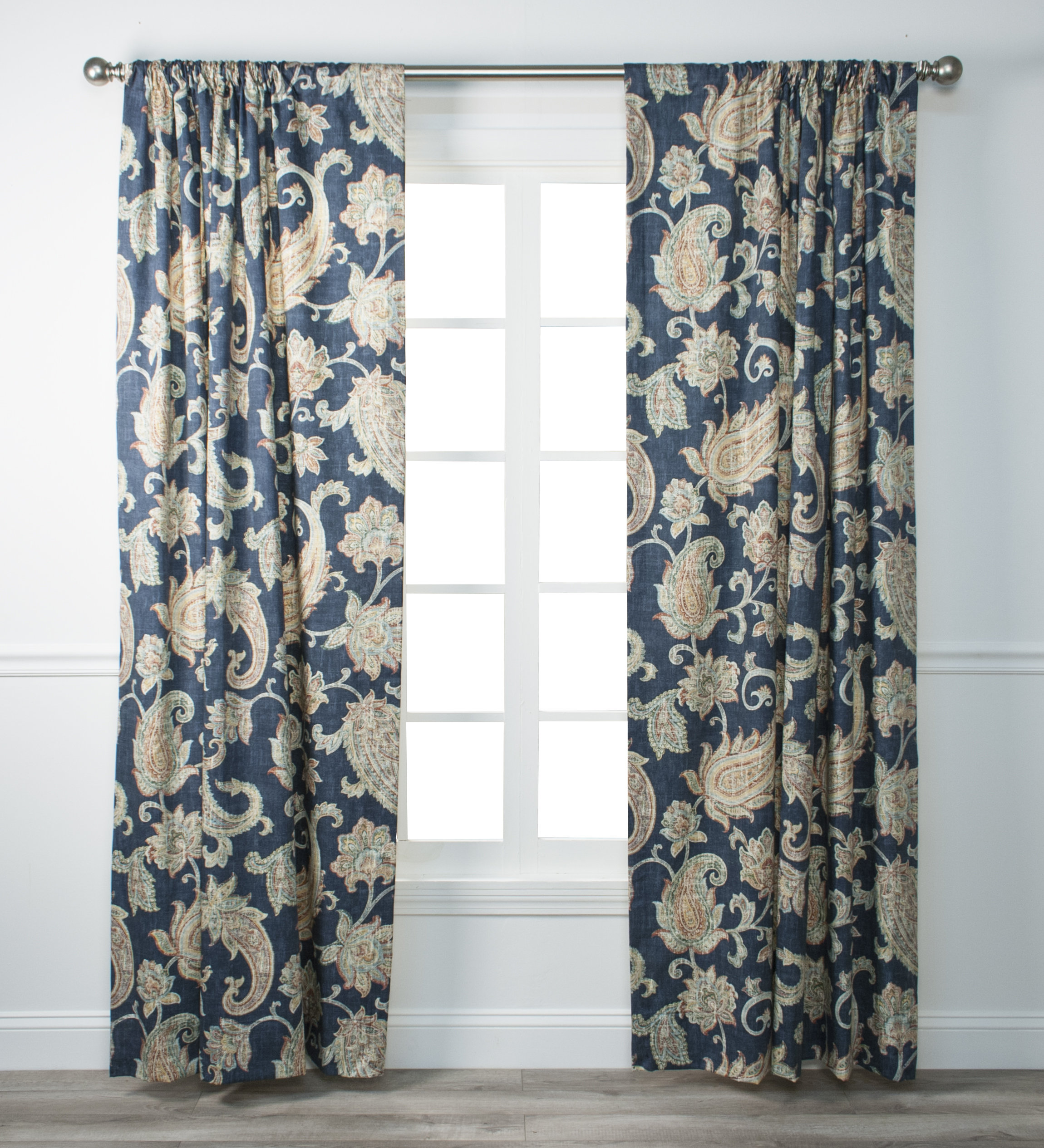 Darby Home Co Gaener Paisley Semi Sheer Rod Pocket Curtains Drapes Wayfair