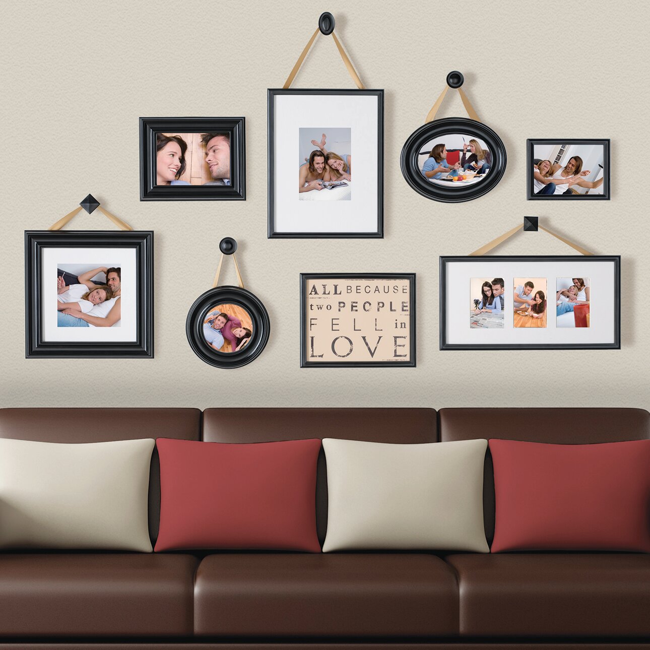 26 PCS Family/Office Picture Frame Collage Set Black Home Wall Hang  Art Decor 