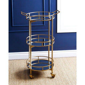 Herald 3 Tier Cylinder Bar Cart by Willa Arlo Interiors