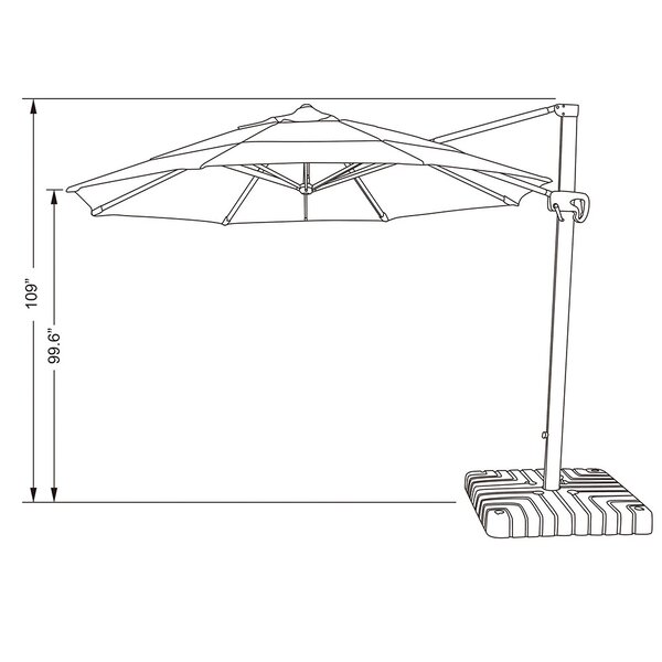 California Umbrella Call Seriies 11 Cantilever Sunbrella Umbrella Reviews Perigold