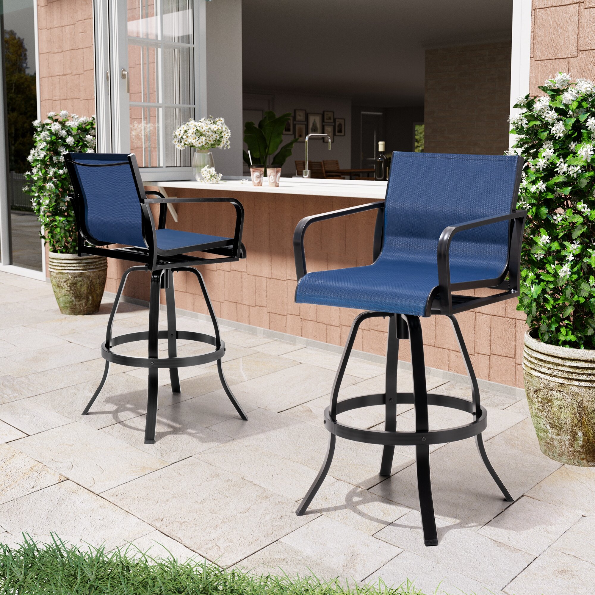 patio swivel stools