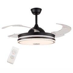 Details about   42"/36" Retractable Invisible Chandelier Light Remote Control Ceiling LED Fan 