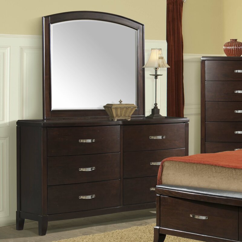 Darby Home Co Mcduffie 6 Drawer Double Dresser With Mirror