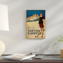 East Urban Home Cortina D Ampezzo Travel Poster By Studio W Wrapped Canvas Gallery Wrapped Canvas Giclee Wayfair
