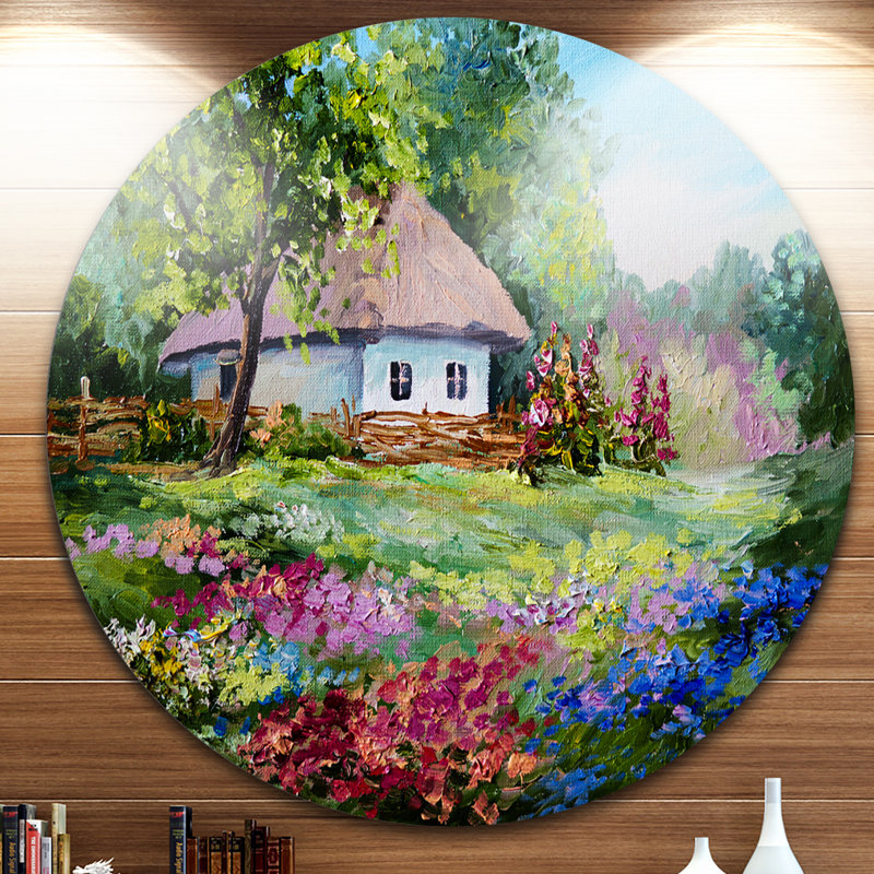Designart House In The Village Oil Painting Oil Painting Print
