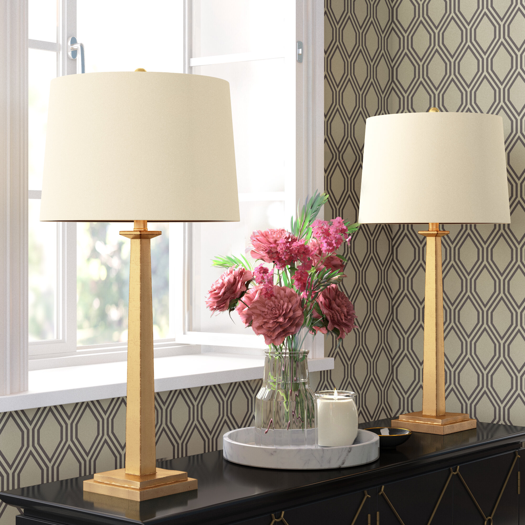 end table lamps set of 2