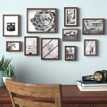 White Lining Deep Wood Picture Frame 5x7 Gallery Display Wall and Desktop 