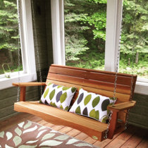 Free Shipping Brand New 4 Foot Cedar Wood Country Style Porch Swing with Hanging Chain