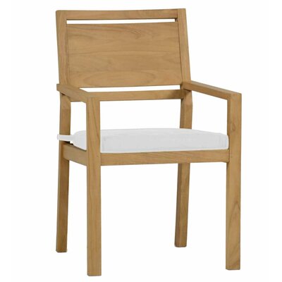 Avondale Teak Patio Dining Chair With Cushion Summer Classics